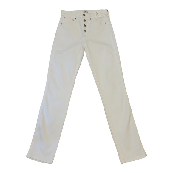 J.Crew 10" Vintage Straight Jeans Womens 25T White Button Fly Clean Vanilla Girl - Picture 1 of 12